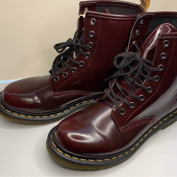 Vegan 1460 Cherry Red Dr Martens - Picture 4 of 5